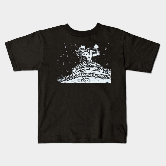 Oskar’s Star Destroyer Kids T-Shirt by theblockwatch